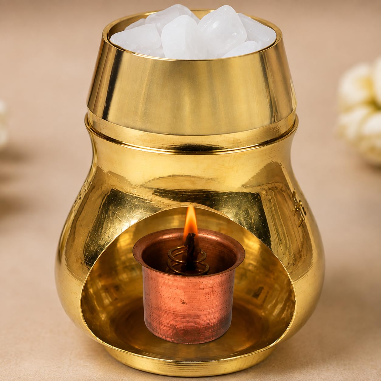 Sukoon by Crazy Sutra Traditional Brass Kapoor Dani & Diya