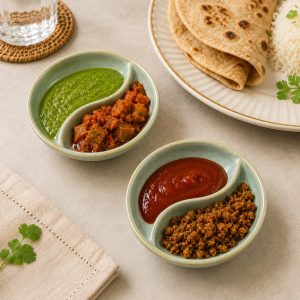 Crazy Sutra ceramic chutney bowl set of 2