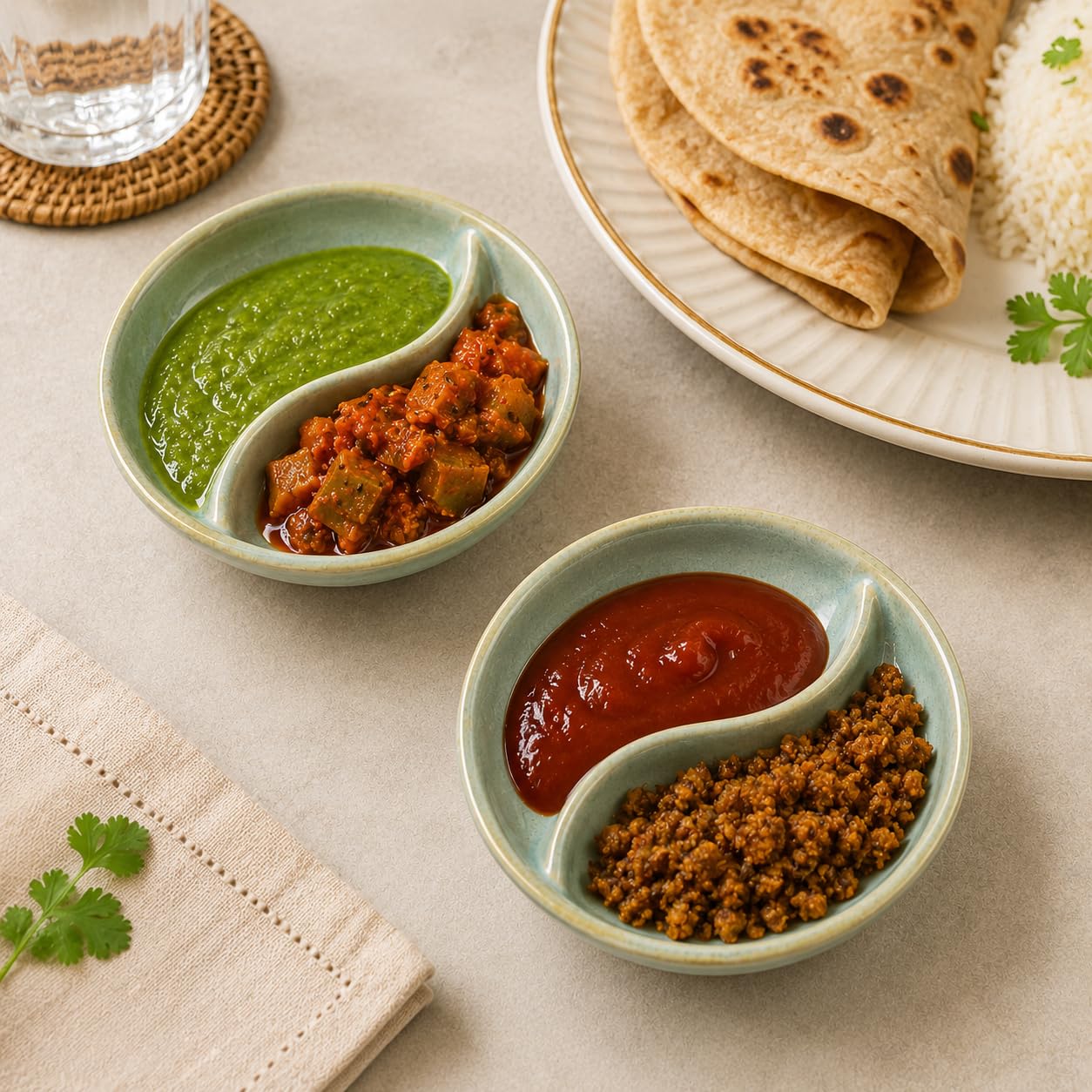 Crazy Sutra ceramic chutney bowl set of 2