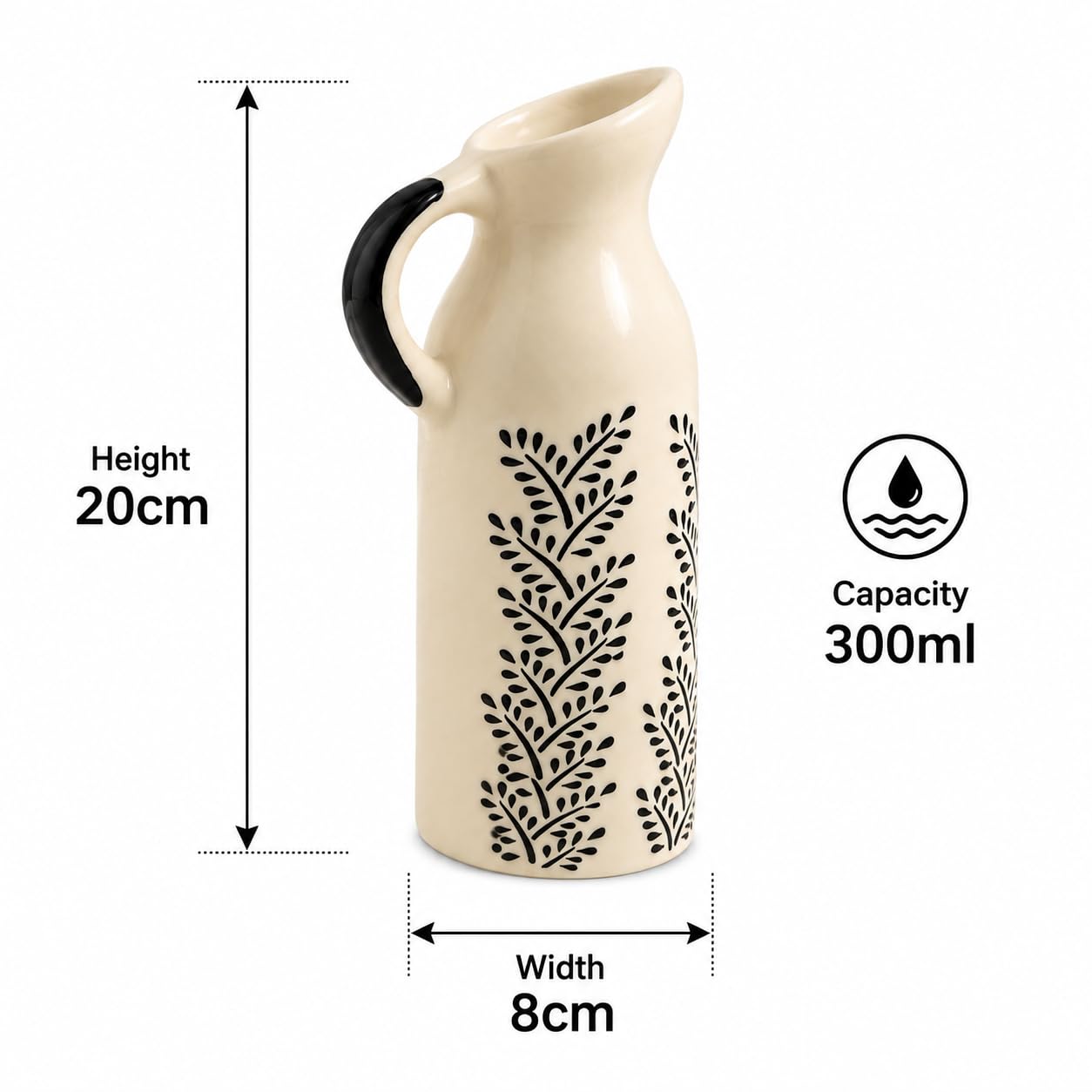 Ceramic Oil Dispenser Bottle with Handle | Crazy Sutra Naturra