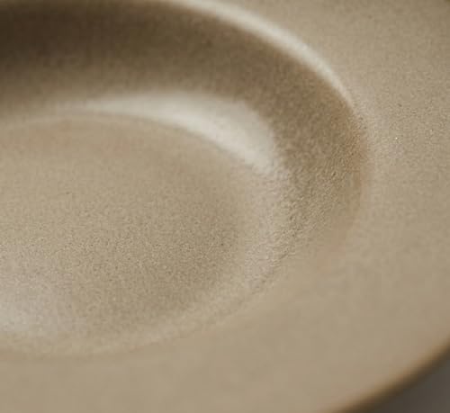 Naturra Brown Ceramic Pasta Plate Set of 2 with Floral Design