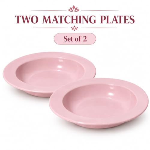Pink Ceramic Pasta Plates Set of 2 | Crazy Sutra