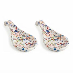 Crazy Sutra Multicolor Ceramic Spoon – Glossy Decorative Design