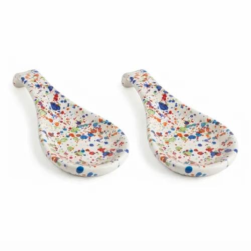 Crazy Sutra Multicolor Ceramic Spoon – Glossy Decorative Design