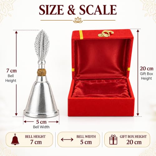 Aluminium silver decorative pooja bell for home temple