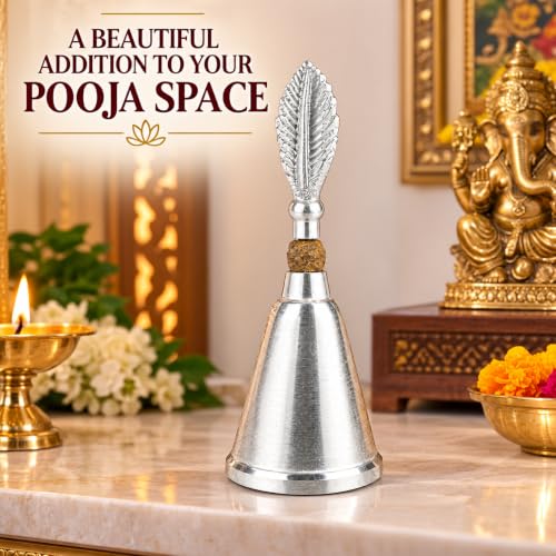 Crazy Sutra Aluminium Silver Decorative Pooja Bell