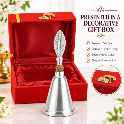 Crazy Sutra Aluminium Silver Decorative Pooja Bell